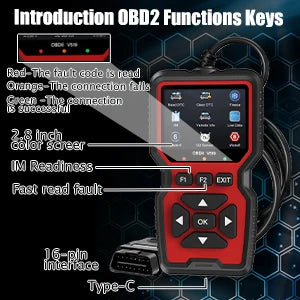 V519 OBD2 Live Data Scanner Professional Mechanical OBDII Diagnostic Code Reader Tool for Check Engine Light Read/Erase Codes