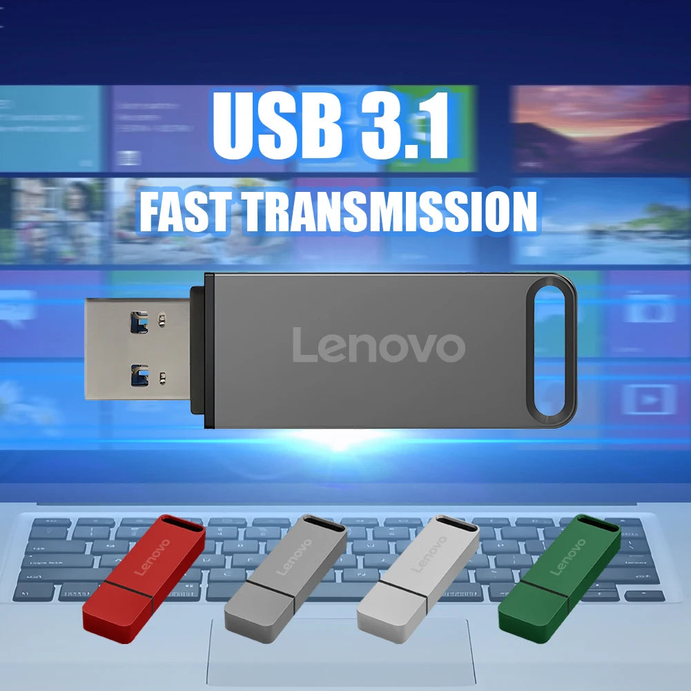 Lenovo 64TB USB Flash Drives USB3.2 Super High Speed Transfer PenDrive 16TB Portable Pen Drive Waterproof Memoria Usb Flash Disk