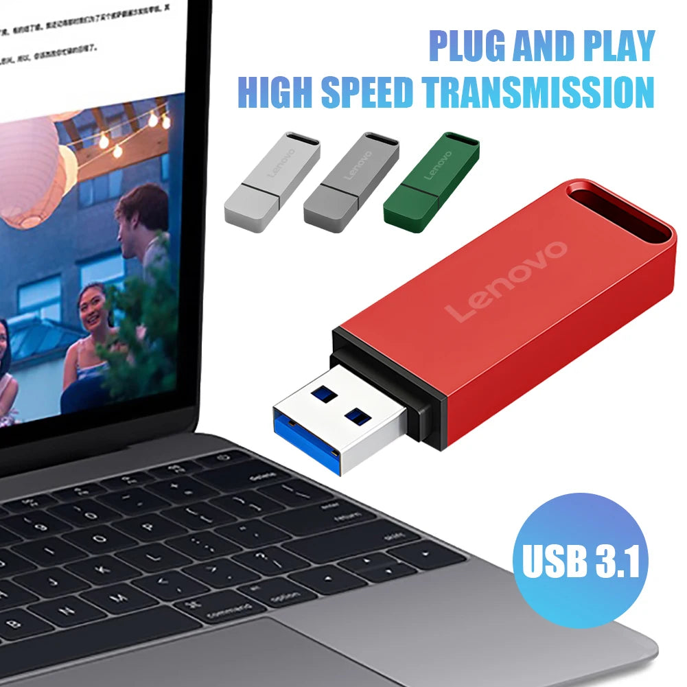 Lenovo 64TB USB Flash Drives USB3.2 Super High Speed Transfer PenDrive 16TB Portable Pen Drive Waterproof Memoria Usb Flash Disk