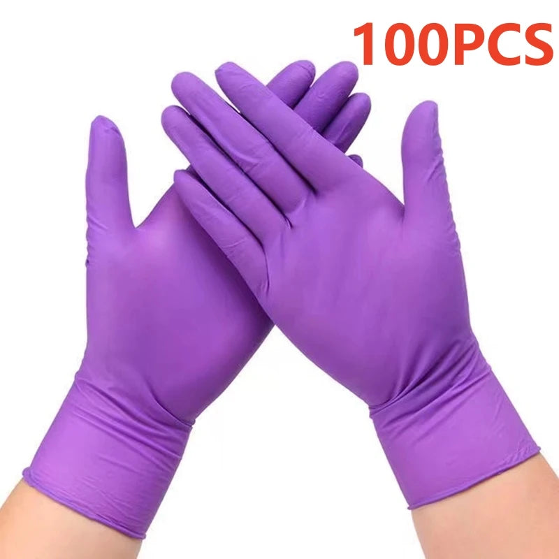 20/100PCS Pink Nitrile Disposable Gloves Latex Free Cleaning Gloves for Kitchen Cooking Household Beauty Petcare Hair Dye Gloves