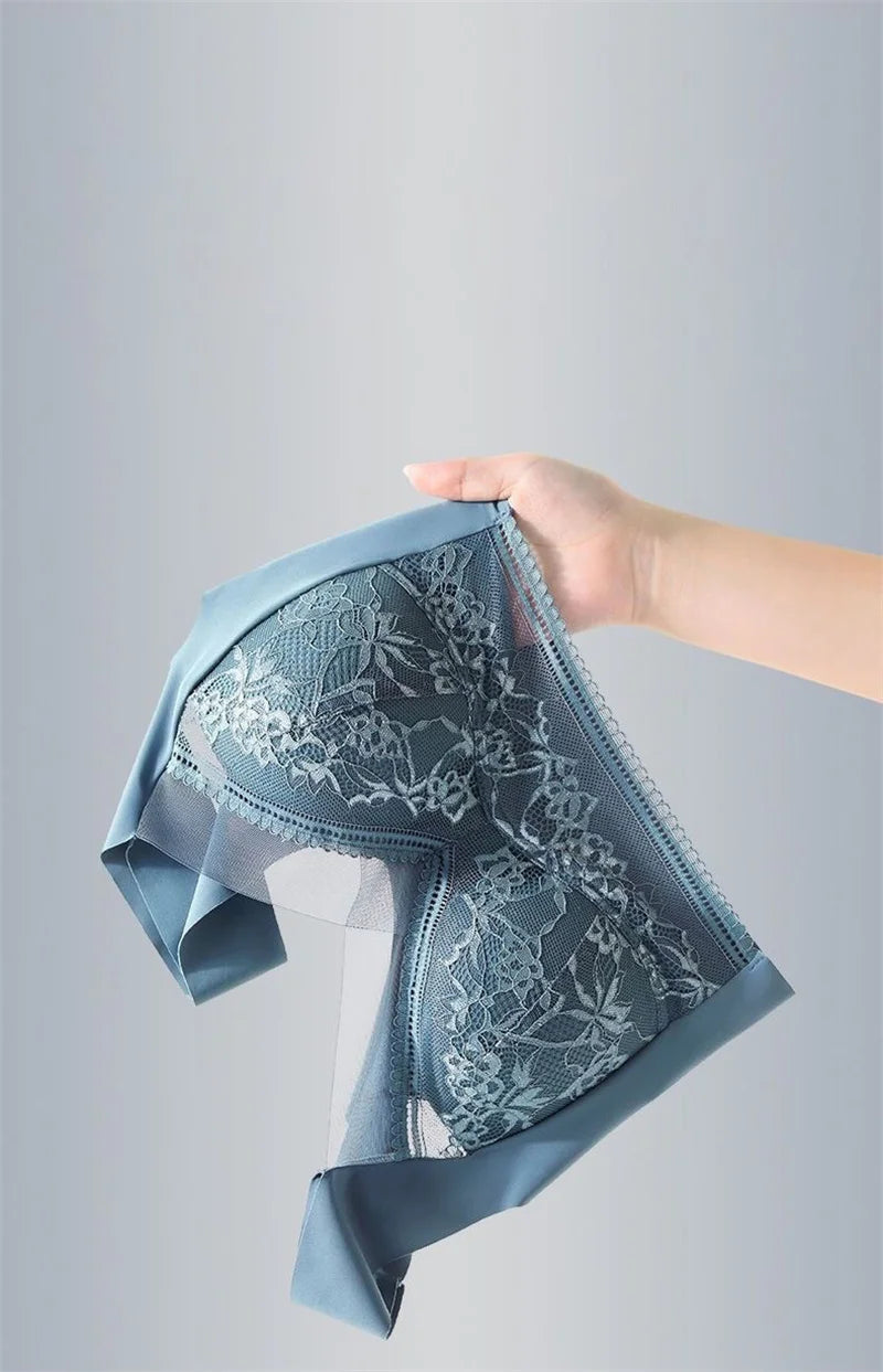 Sexy Lace Bras for Women Perspective Full Cup Solid Color Brassiere V-Neck Seamless Crop Top Female Push Up Breathable Lingerie