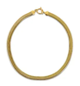 Stainless Steel Vintage Textured Delicate Necklace