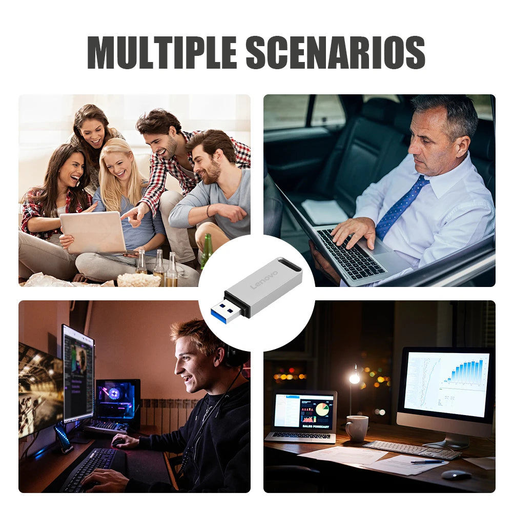 Lenovo 64TB USB Flash Drives USB3.2 Super High Speed Transfer PenDrive 16TB Portable Pen Drive Waterproof Memoria Usb Flash Disk