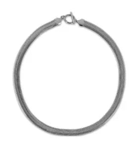 Stainless Steel Vintage Textured Delicate Necklace